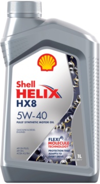 Моторное масло HELIX HX 8 Synthetic 5W-40 1л SHELL SHELL 550046368